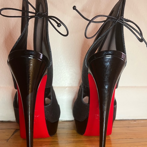 Christian Louboutin Mesh Butterfly Stiletto Heels - Picture 3 of 7